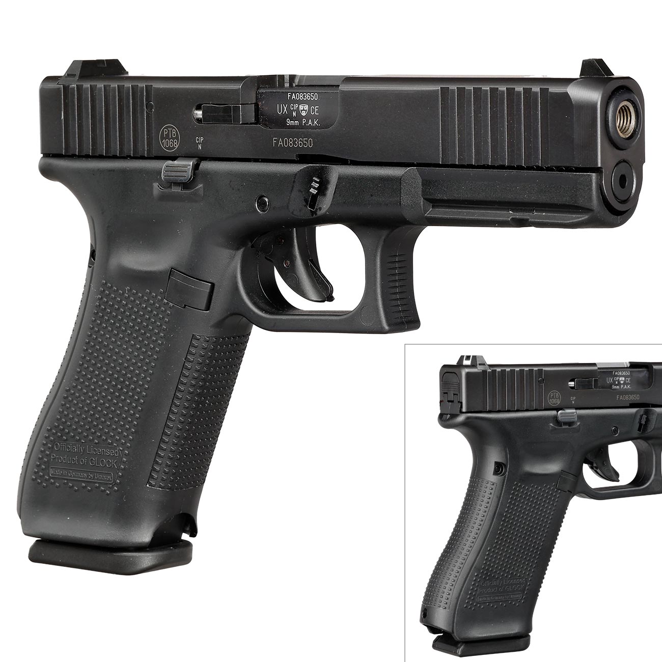 Glock 17 Gen5 SV Schreckschuss Pistole 9mm P.A.K. brniert streng limitiert inkl. Glock Koffer und Wechsel-Griffrcken Bild 9