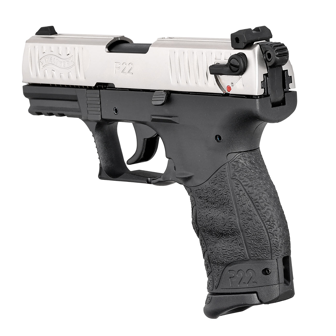 Walther P22Q Schreckschuss Pistole 9mm P.A.K. nickel inkl. austauschbare Griffrcken (S, L) Bild 7