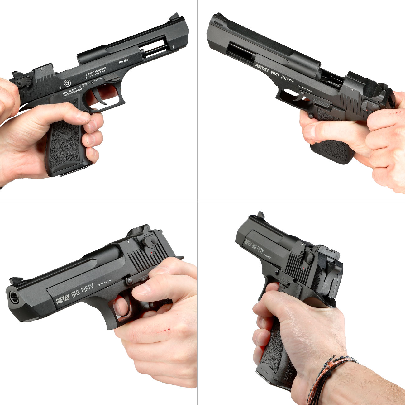 Retay Big Fifty Schreckschusspistole 9mm P.A.K. brniert Bild 11