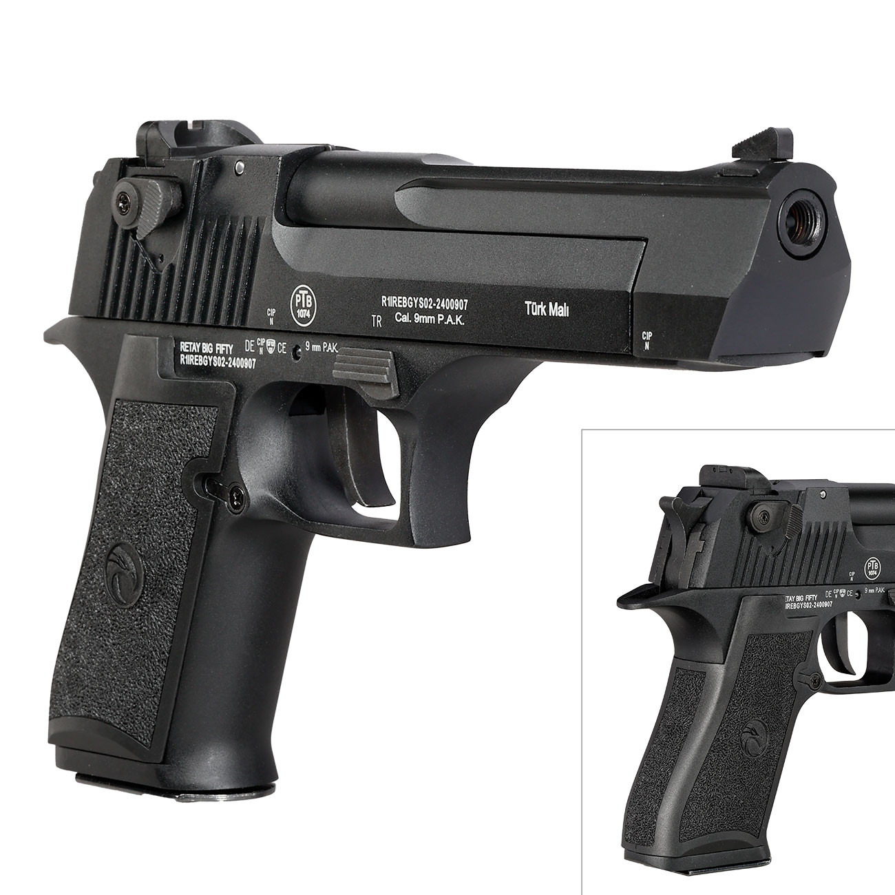 Retay Big Fifty Schreckschusspistole 9mm P.A.K. brniert Bild 9