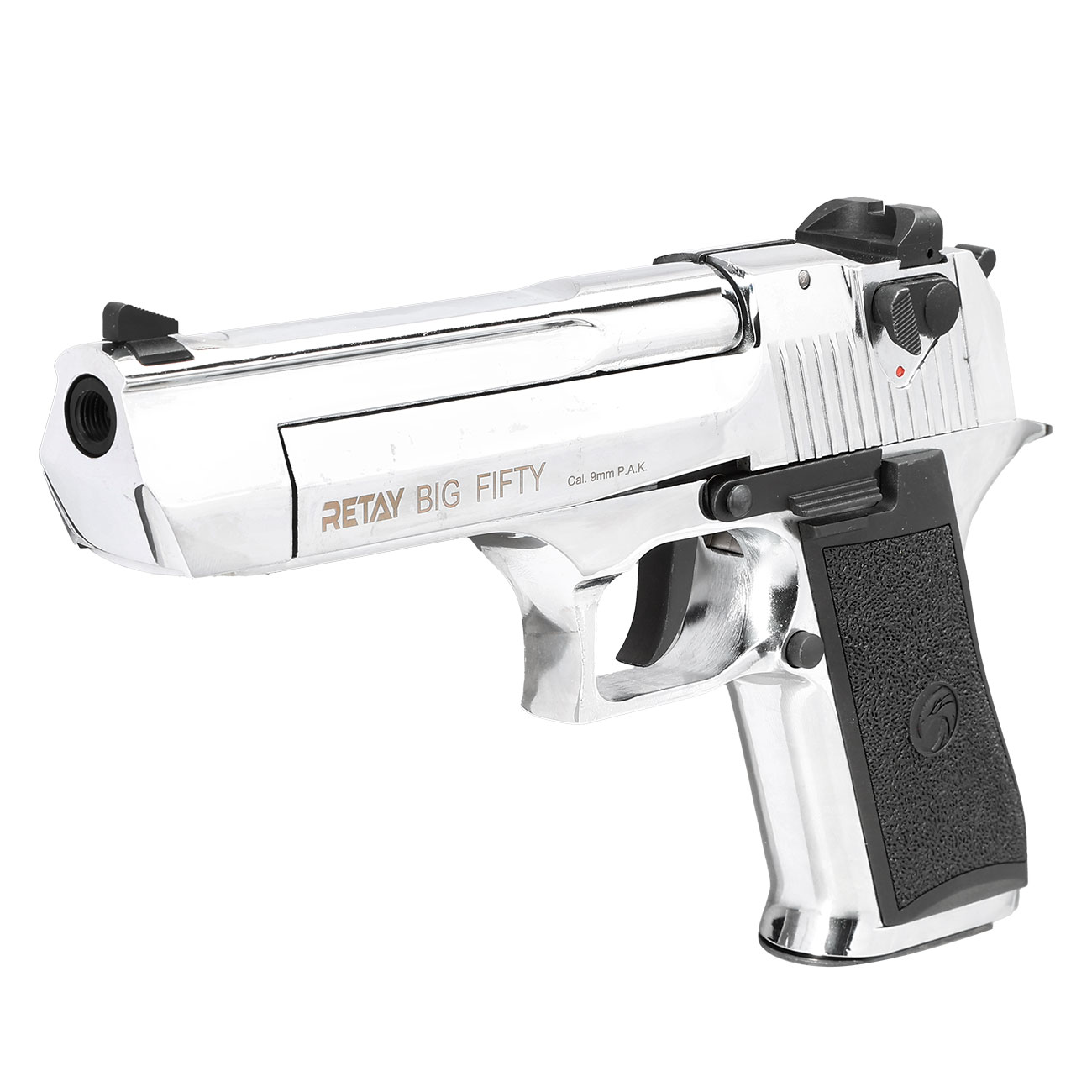 Retay Big Fifty Schreckschusspistole 9mm P.A.K. chrome-finish Bild 2