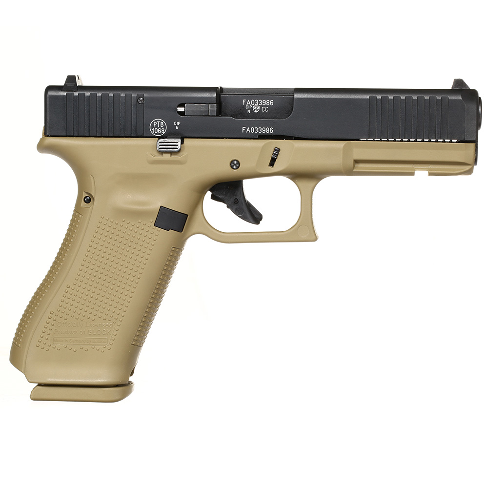 Glock 17 Gen5 Schreckschuss Pistole 9mm P.A.K. coyote inkl ...