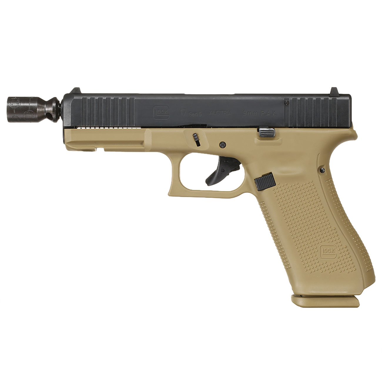 Glock 17 Gen5 Schreckschuss Pistole 9mm P.A.K. coyote inkl. Waffenkoffer Bild 10
