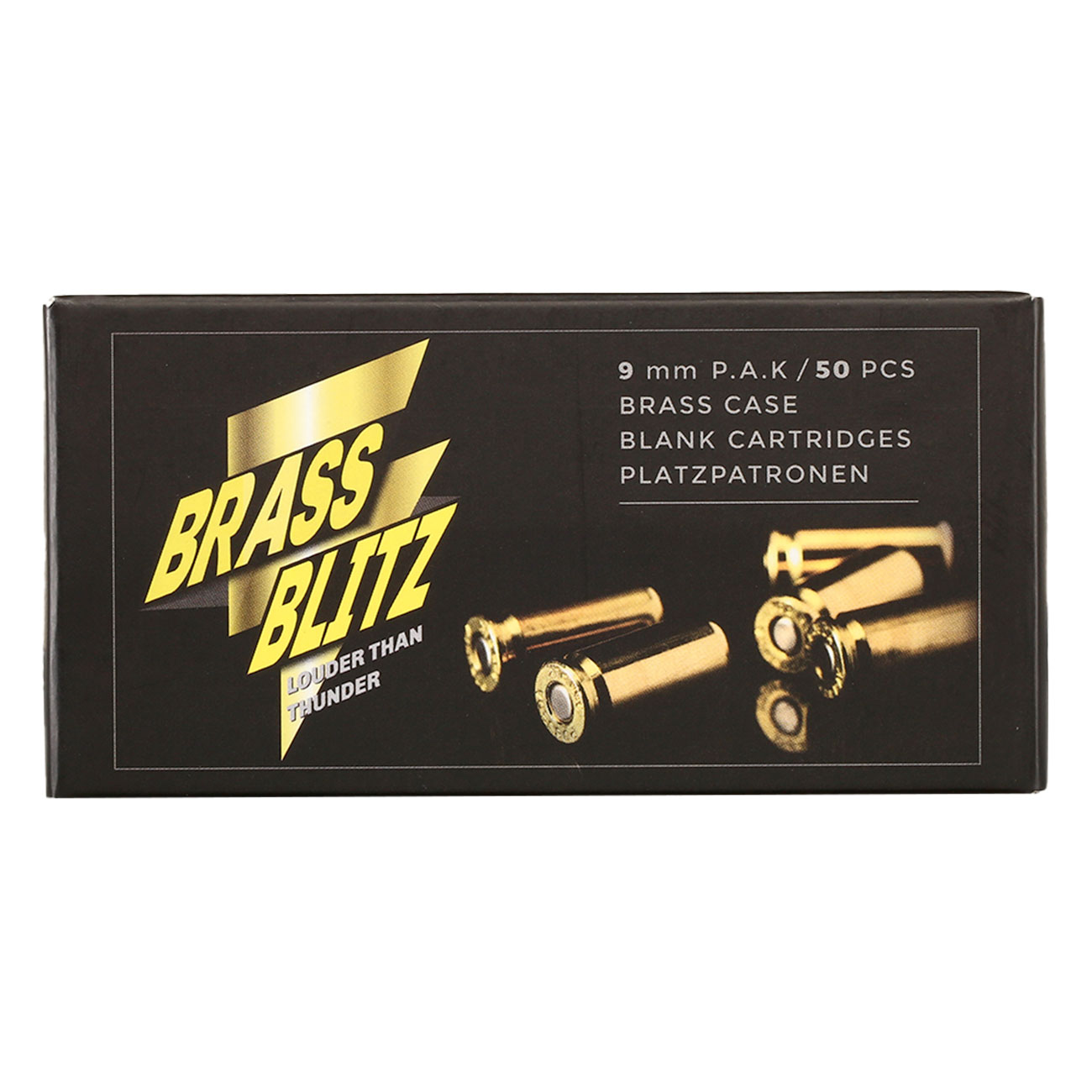 Pobjeda Brass Blitz Knallpatronen 9mm P.A.K. 50 Stck - Messinghlse Bild 6