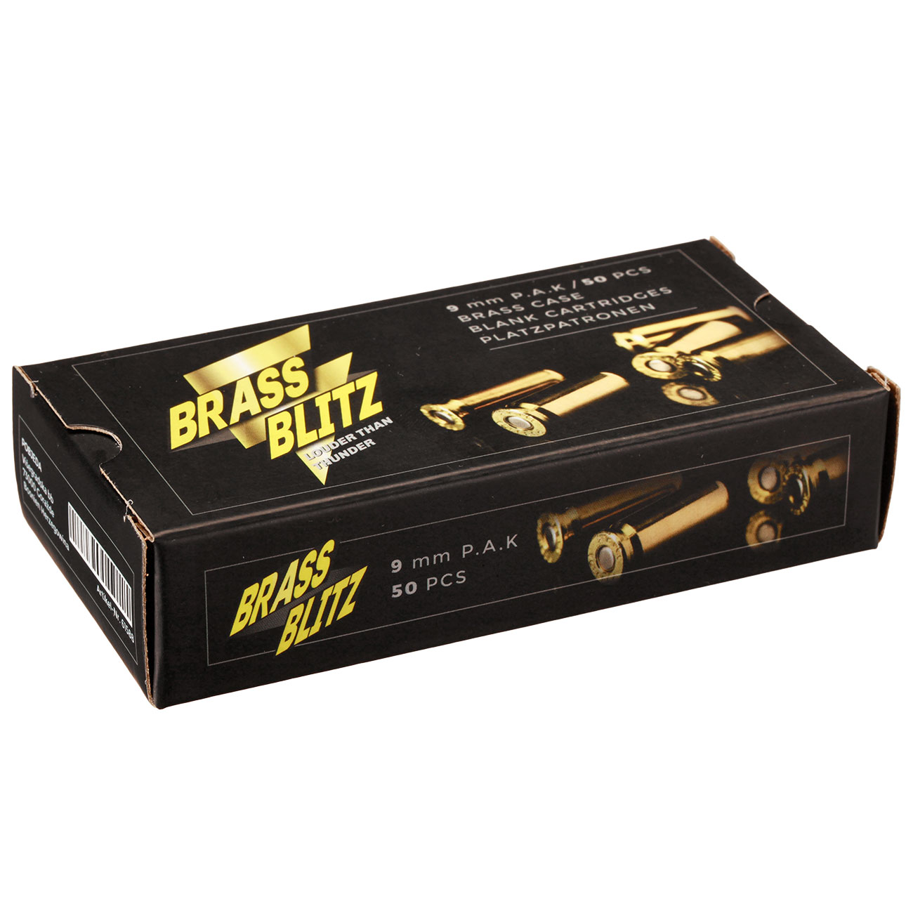 Pobjeda Brass Blitz Knallpatronen 9mm P.A.K. 50 Stck - Messinghlse Bild 7