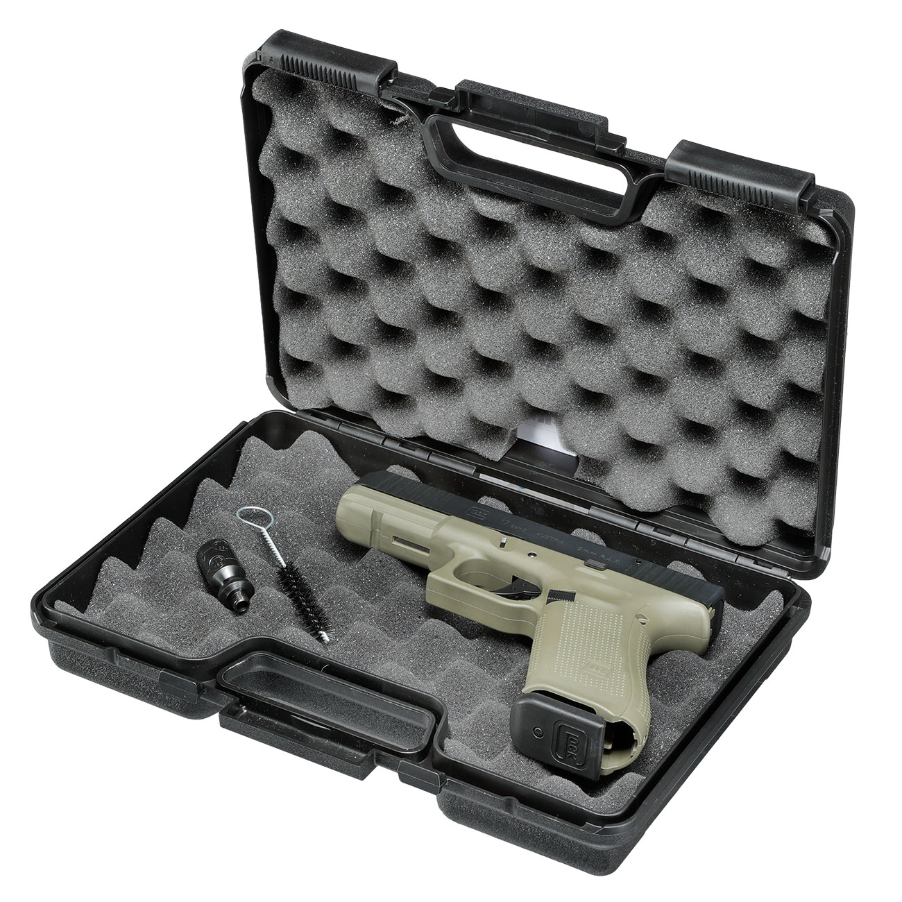 Glock 17 Gen5 Schreckschuss Pistole 9mm P.A.K. Battlefield Green inkl. Waffenkoffer Bild 4