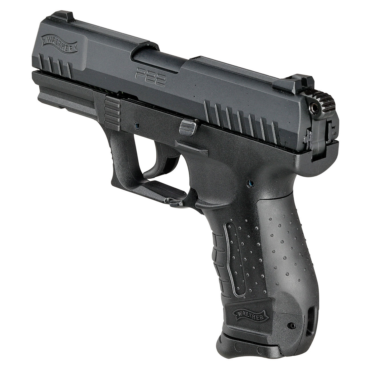 Walther P22 Ready Schreckschuss Pistole 9mm P.A.K. schwarz inkl. 2x 50 Platzpatronen Bild 7