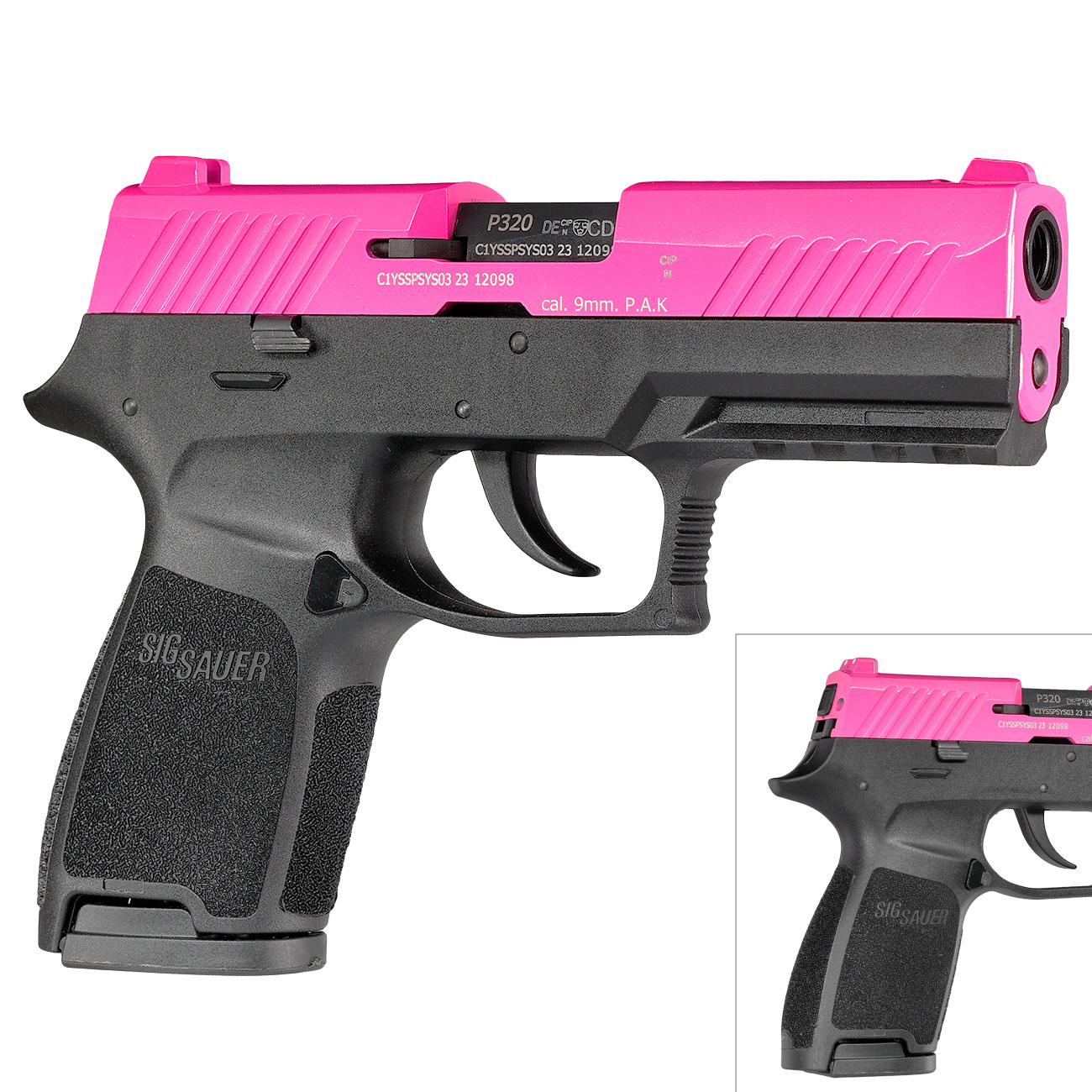 Sig Sauer P320 Schreckschuss Pistole 9mm P.A.K. pink inkl. Waffenkoffer Bild 9