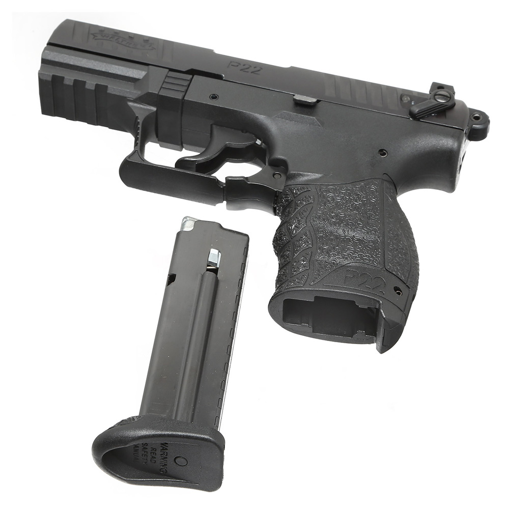 Walther P22Q Schreckschuss Pistole Kal. 9mm P.A.K. inkl. 50x Pobjeda Black Blitz, Multi-Shooter schwarz Bild 3