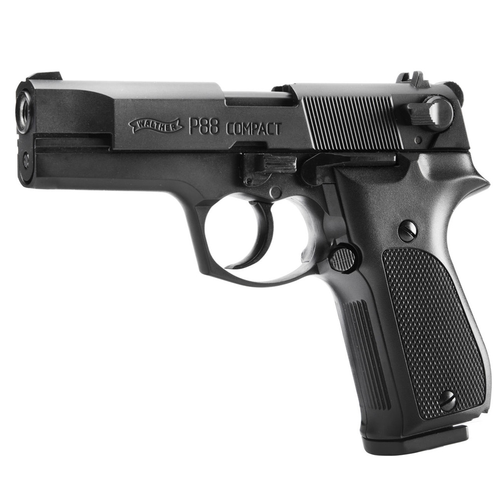 Walther P88 Schreckschuss Pistole Kal. 9mm P.A.K. brniert inkl. 50x Pobjeda Black Blitz, Multi-Shooter schwarz Bild 1