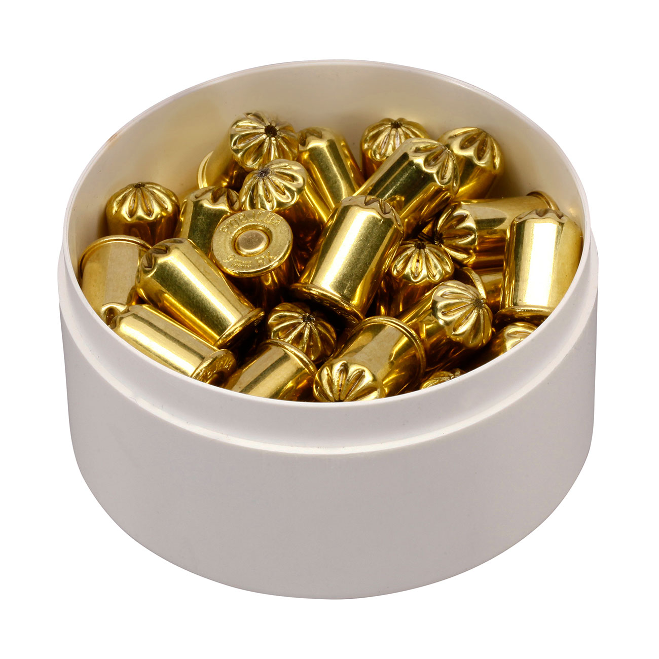 Pobjeda Brass Blitz Knallpatronen Kal. 9 mm R.K. 50 Stck - Messinghlse Bild 3