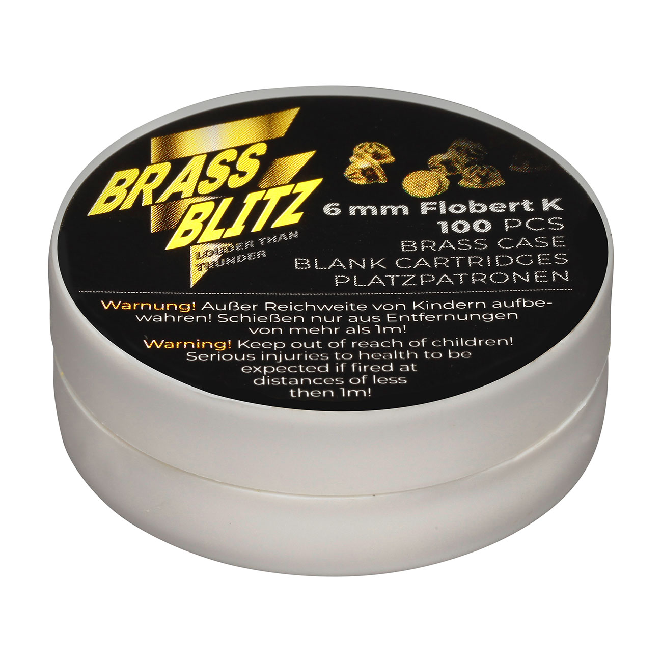 Pobjeda Brass Blitz Knallpatronen Kal. 6 mm Flobert 100 Stck - Messinghlse Bild 2