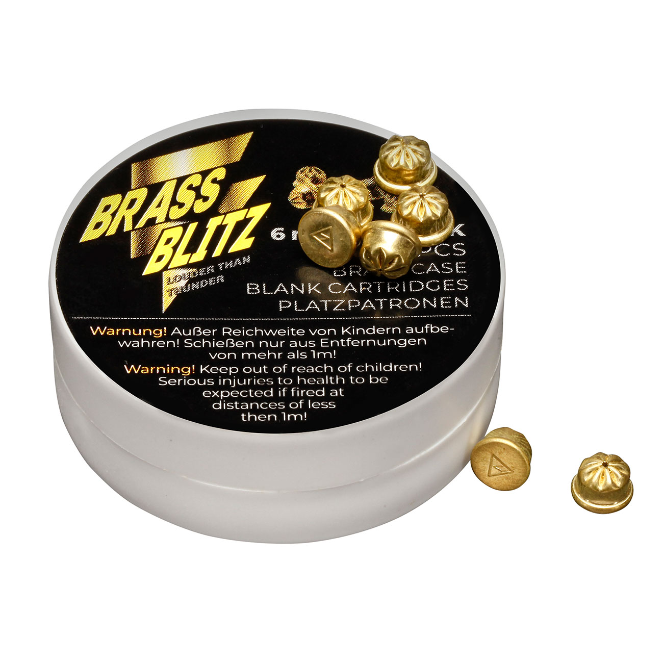 Pobjeda Brass Blitz Knallpatronen Kal. 6 mm Flobert 100 Stck - Messinghlse Bild 4