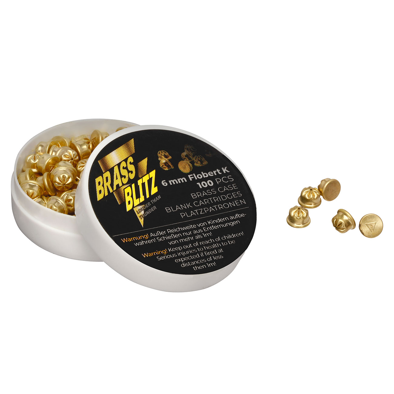 Pobjeda Brass Blitz Knallpatronen Kal. 6 mm Flobert 100 Stck - Messinghlse Bild 8
