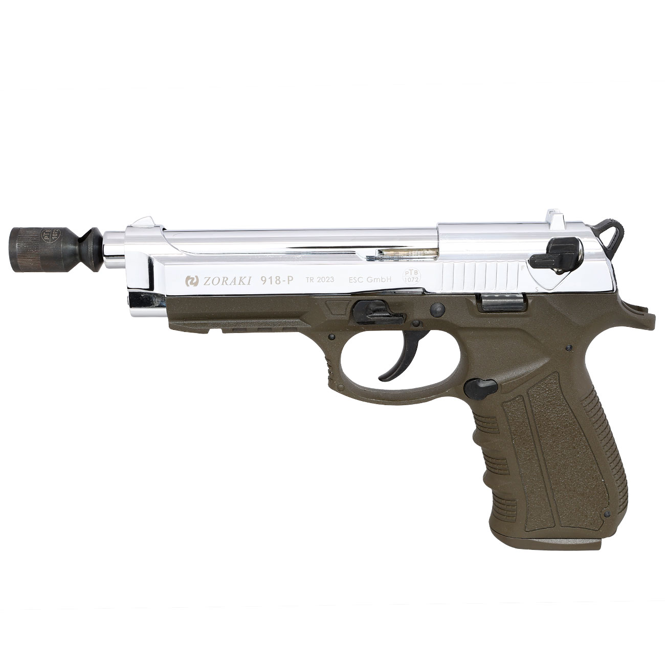 Zoraki 918 Schreckschuss-Pistole 9mm P.A. ODG chrom Bild 10