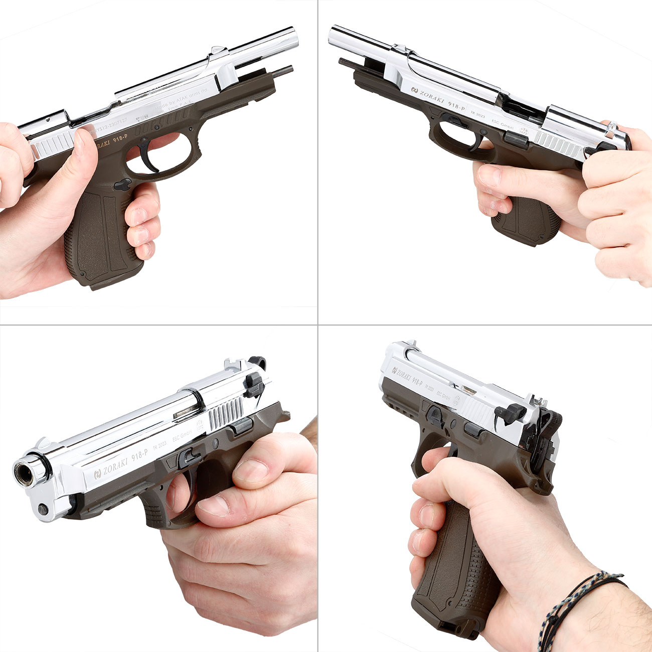 Zoraki 918 Schreckschuss-Pistole 9mm P.A. ODG chrom Bild 11