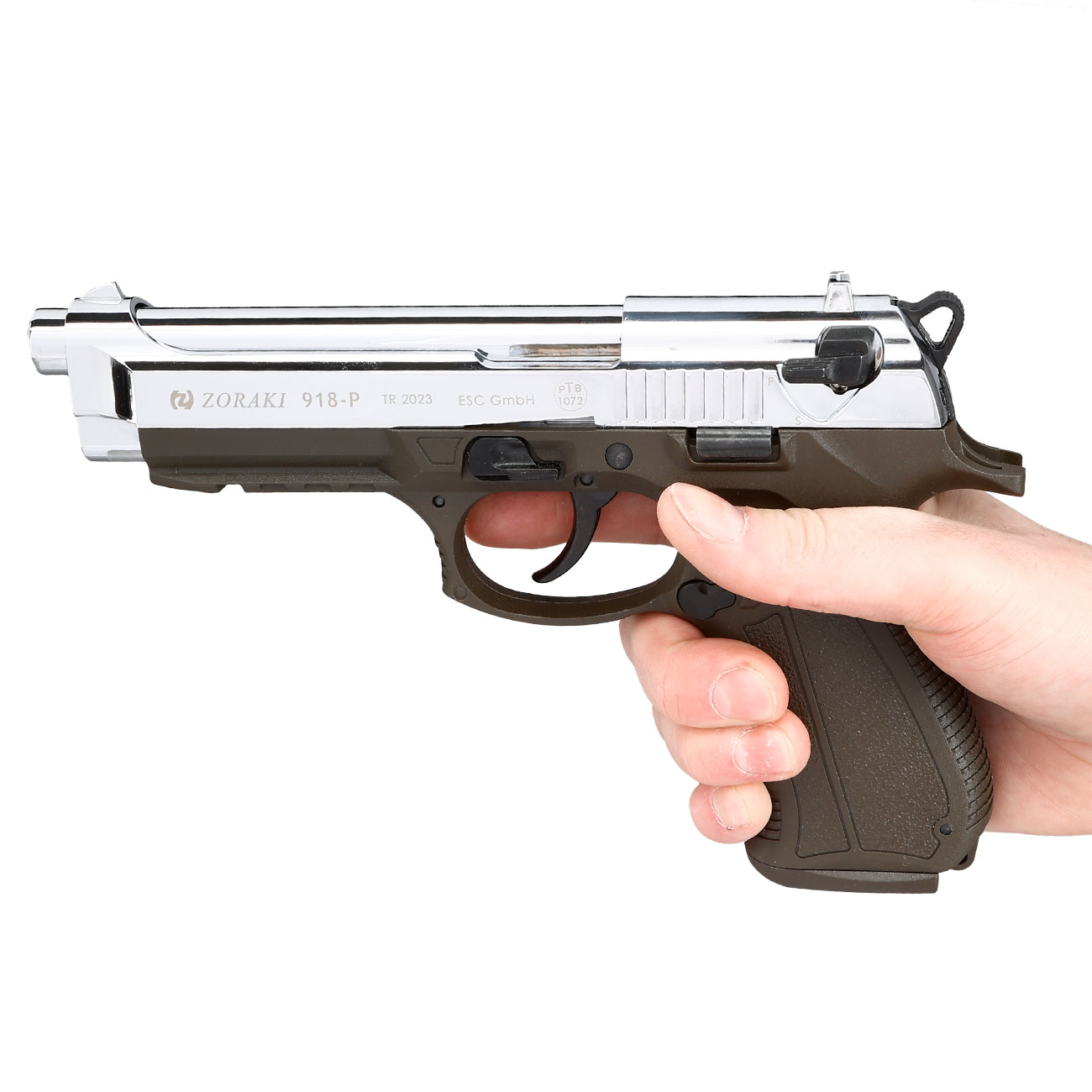 Zoraki 918 Schreckschuss-Pistole 9mm P.A. ODG chrom Bild 5