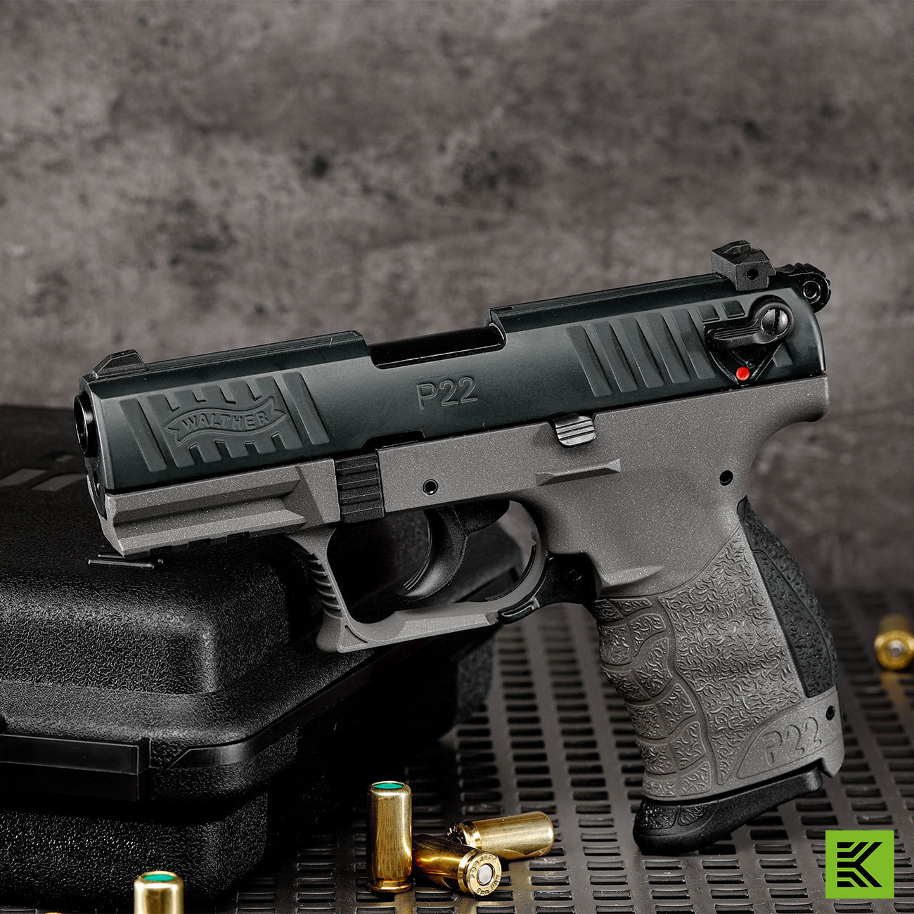SONDERATION - Walther P22Q Schreckschuss Pistole 9mm P.A.K. Cerakote Meteor Gray inkl. 100 Schuss Platzpatronen Bild 1