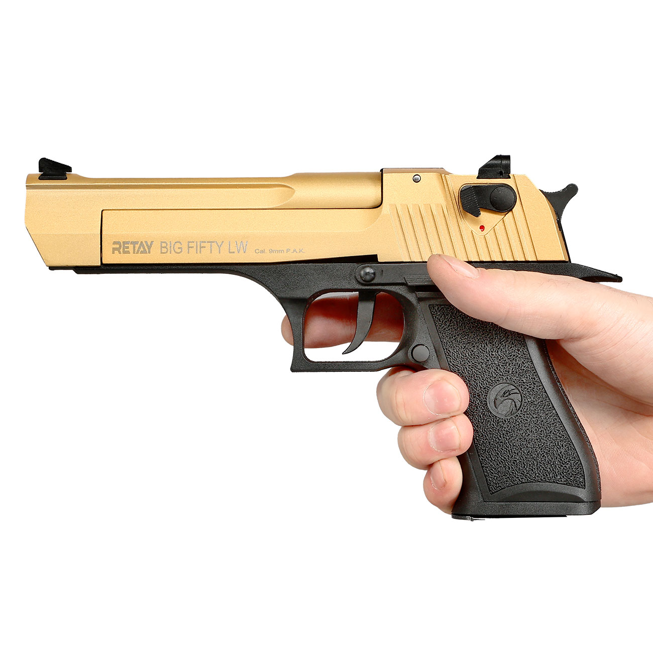 Retay Big Fifty LW Schreckschusspistole 9mm P.A.K. gold Bild 5