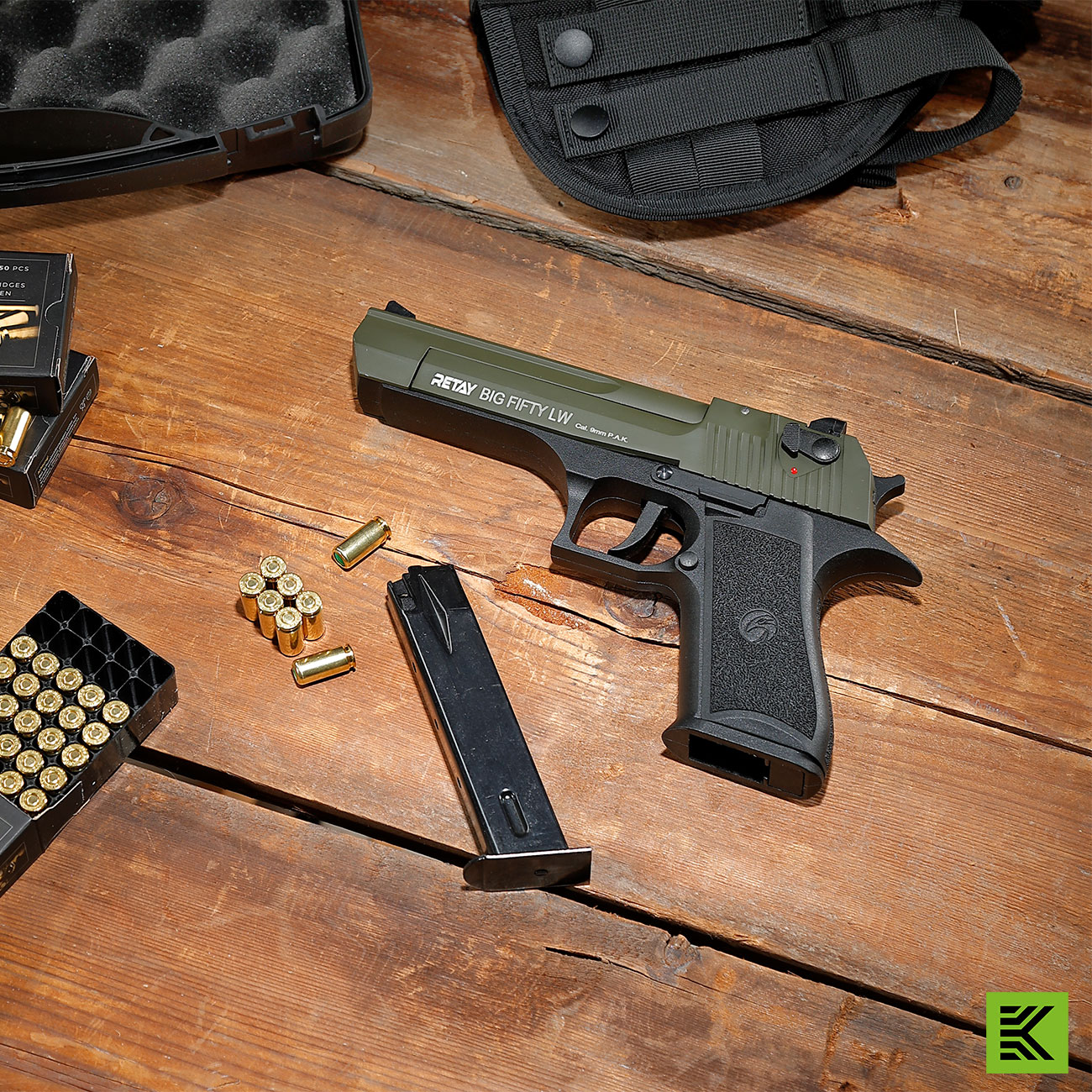Retay Big Fifty LW Schreckschusspistole 9mm P.A.K. oliv Bild 1