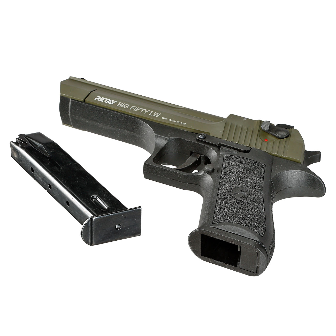 Retay Big Fifty LW Schreckschusspistole 9mm P.A.K. oliv Bild 6