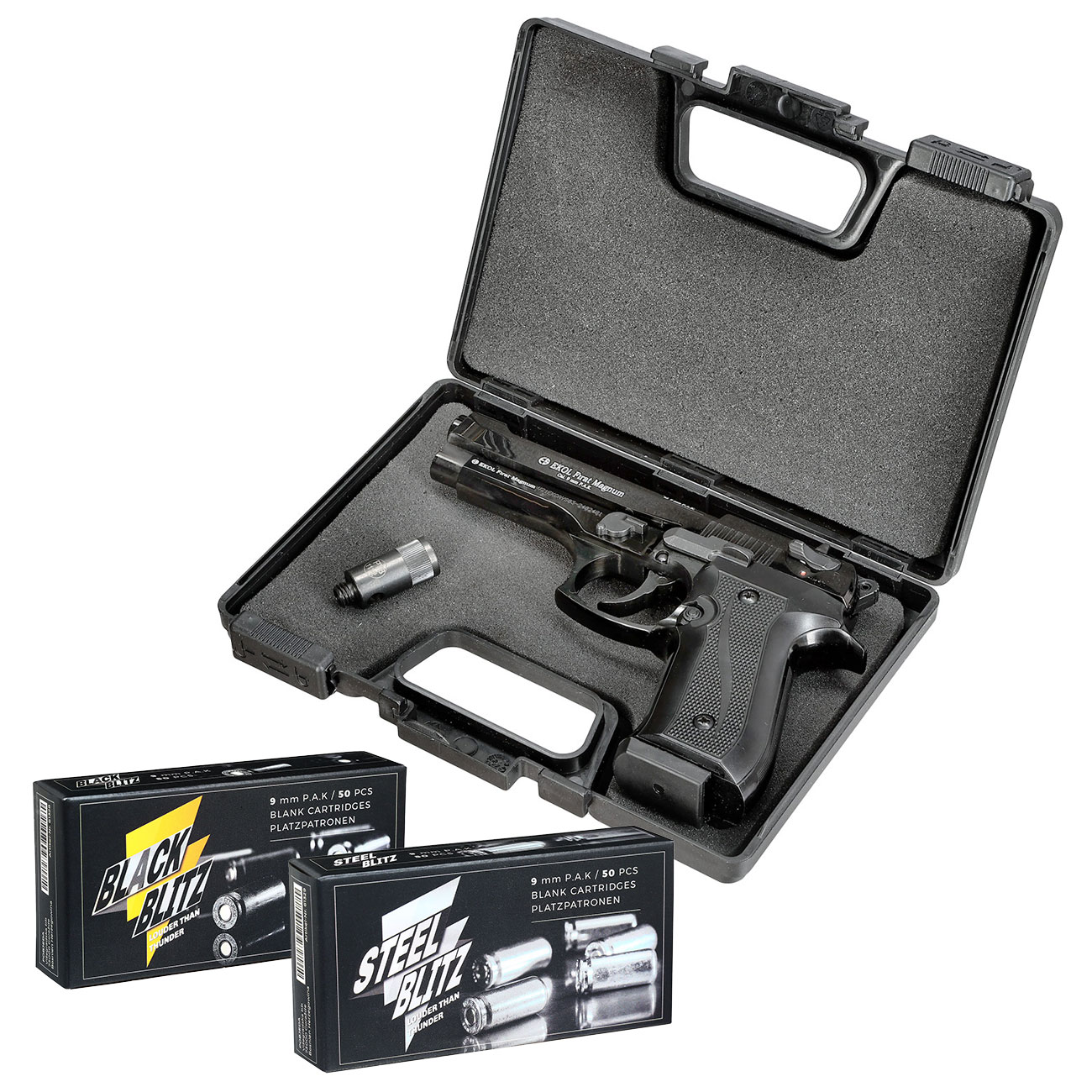 Ekol Firat Magnum Schreckschusspistole Kal. 9mm P.A.K. Vollmetall brniert inkl. 2x 50 Platzpatronen Bild 4