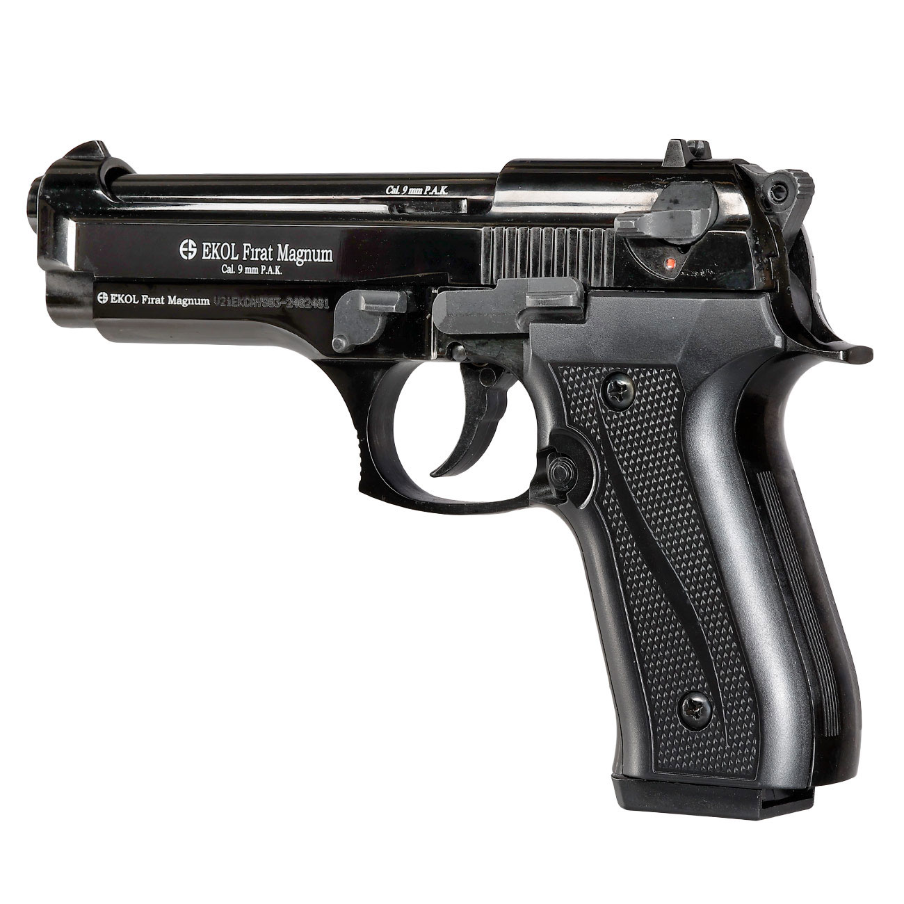 Ekol Firat Magnum Schreckschusspistole Kal. 9mm P.A.K. Vollmetall brniert inkl. 2x 50 Platzpatronen Bild 7