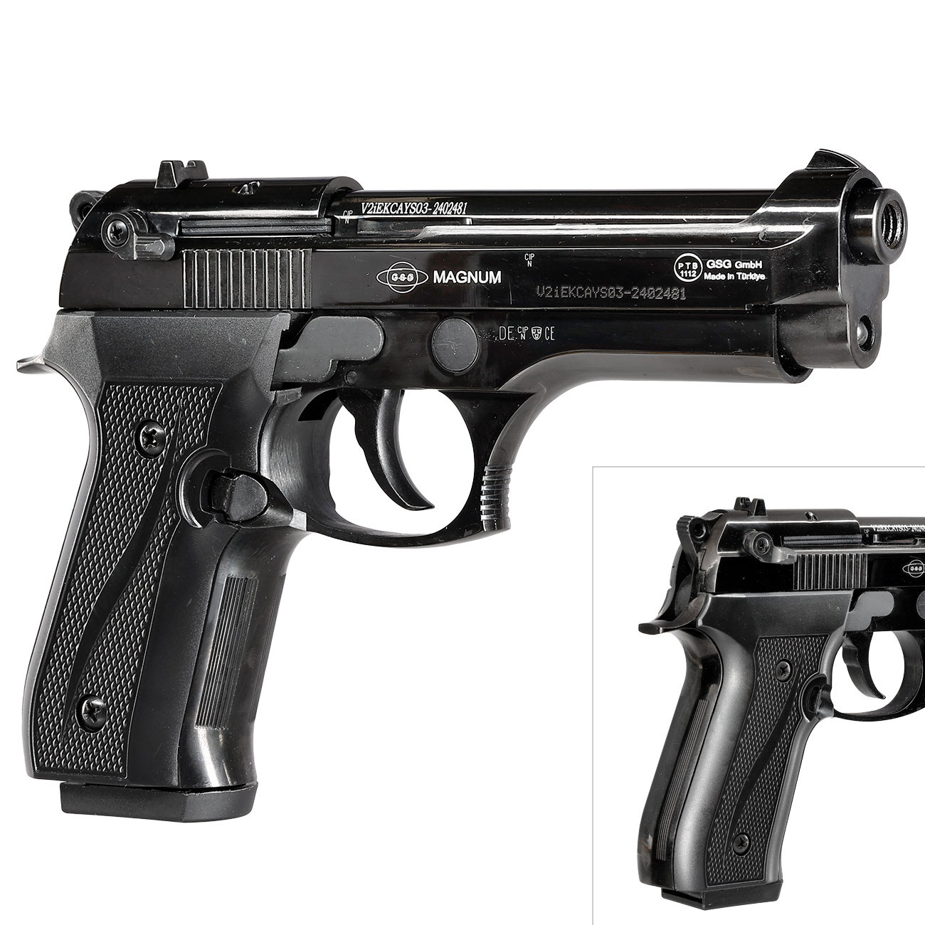 Ekol Firat Magnum Schreckschusspistole Kal. 9mm P.A.K. Vollmetall brniert inkl. 2x 50 Platzpatronen Bild 9