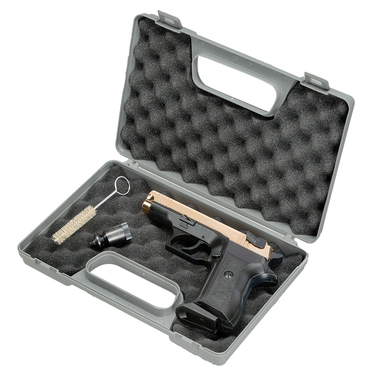 Record 2015 Schreckschuss Pistole Kal. 9mm P.A.K Sonderedition bicolor gold/brniert Bild 5