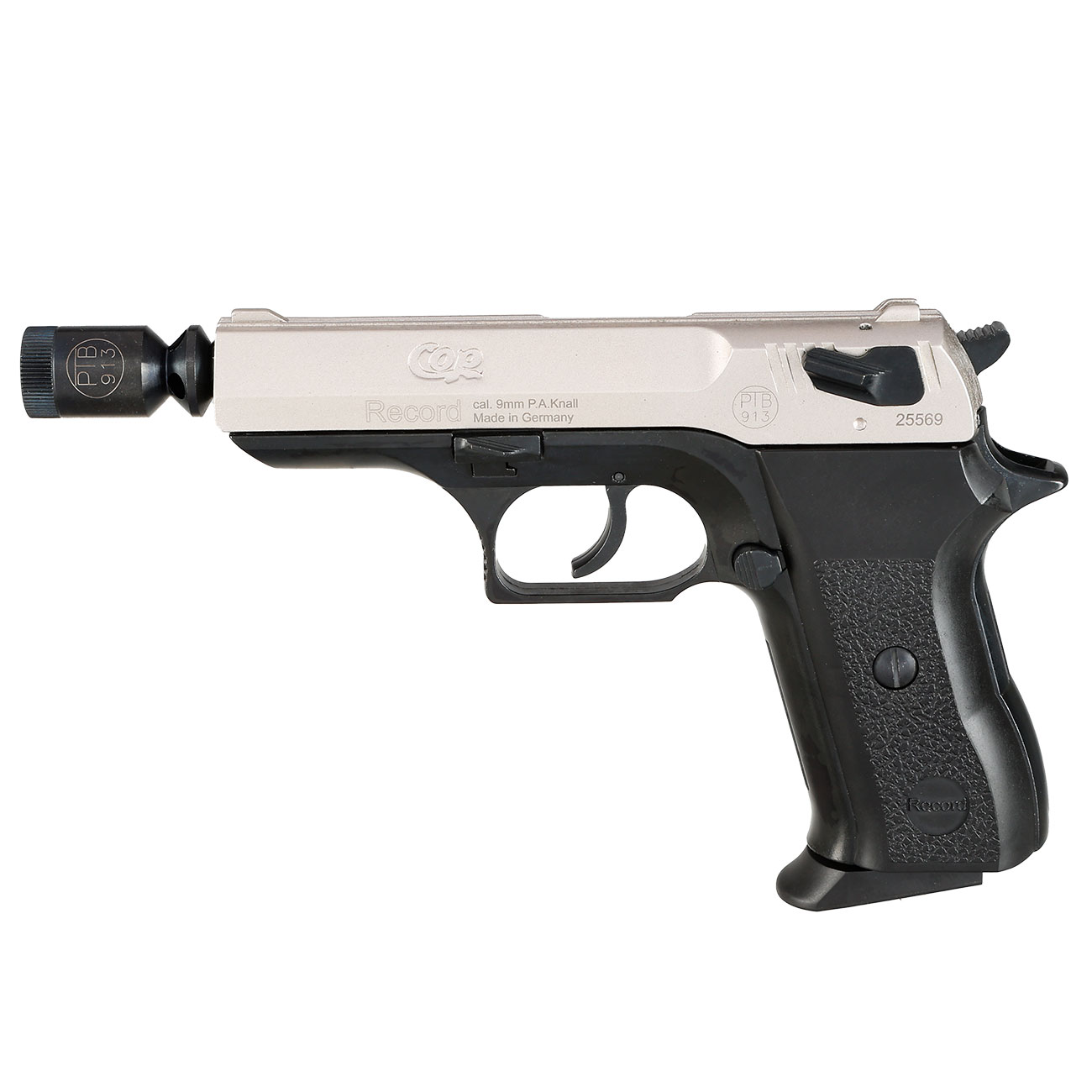 Record COP Schreckschuss Pistole Kal. 9mm P.A.K Sonderedition bicolor silber/brniert Bild 10