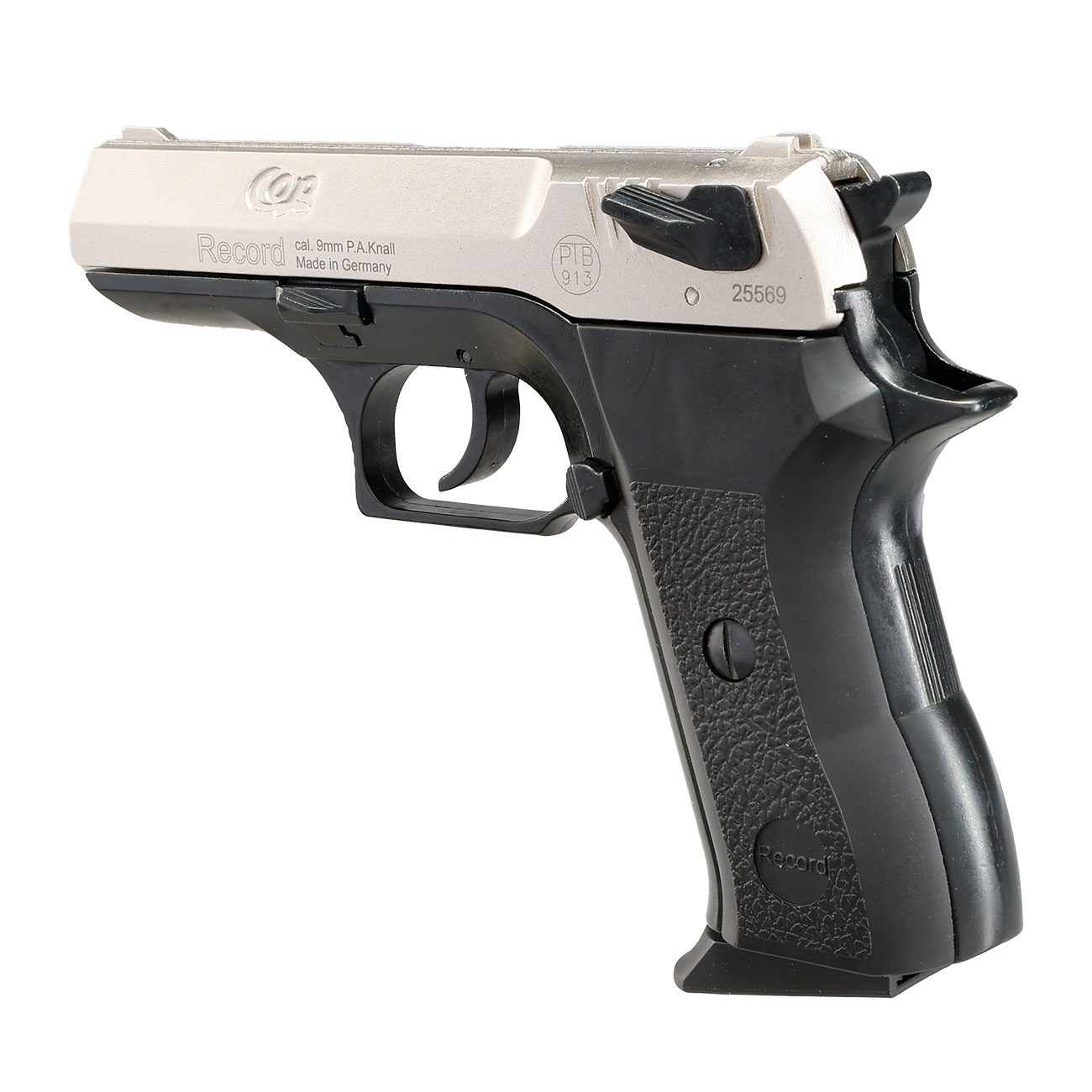 Record COP Schreckschuss Pistole Kal. 9mm P.A.K Sonderedition bicolor silber/brniert Bild 7