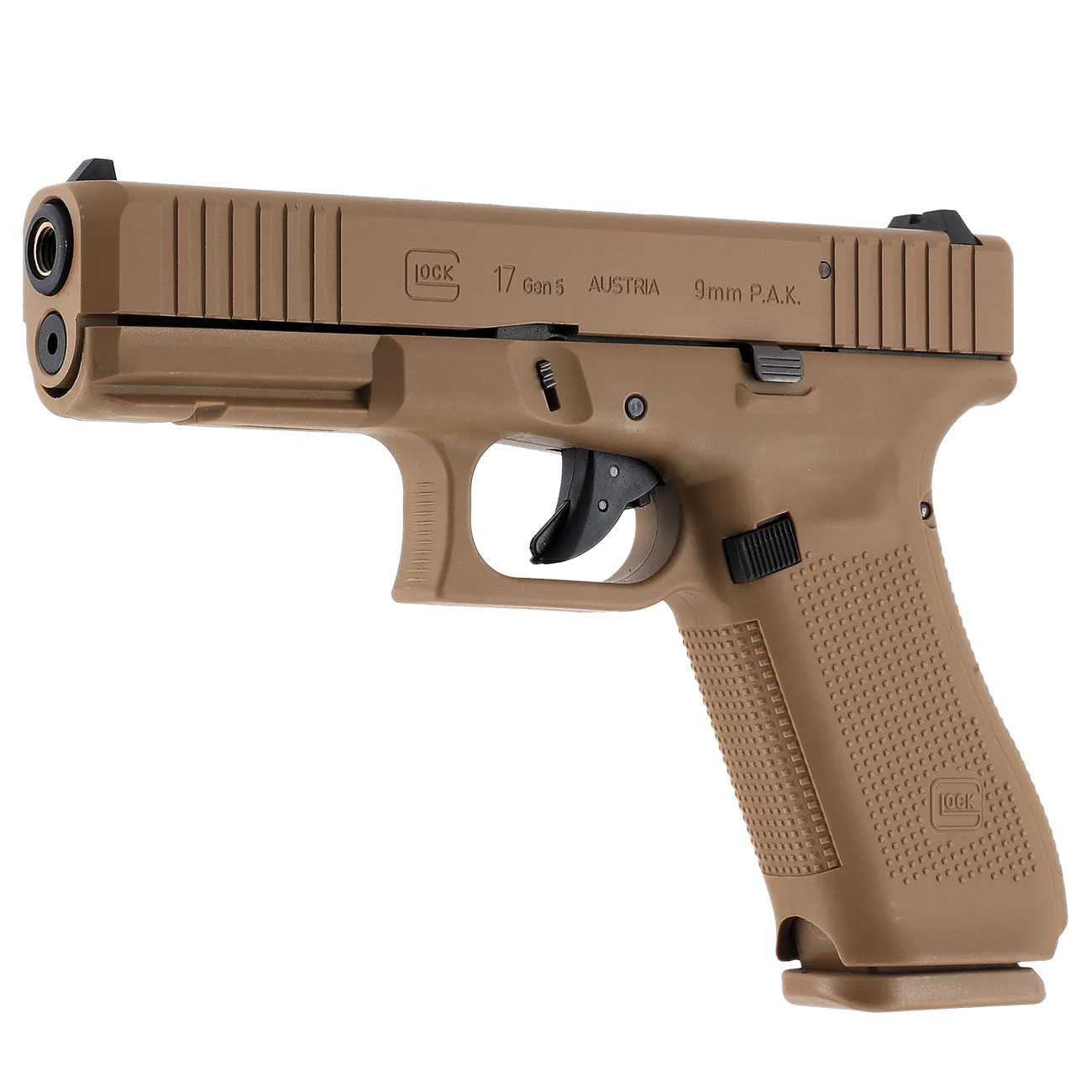Glock 17 Gen5 Schreckschuss Pistole 9mm P.A.K. SV Double Set schwarz/coyote Bild 1