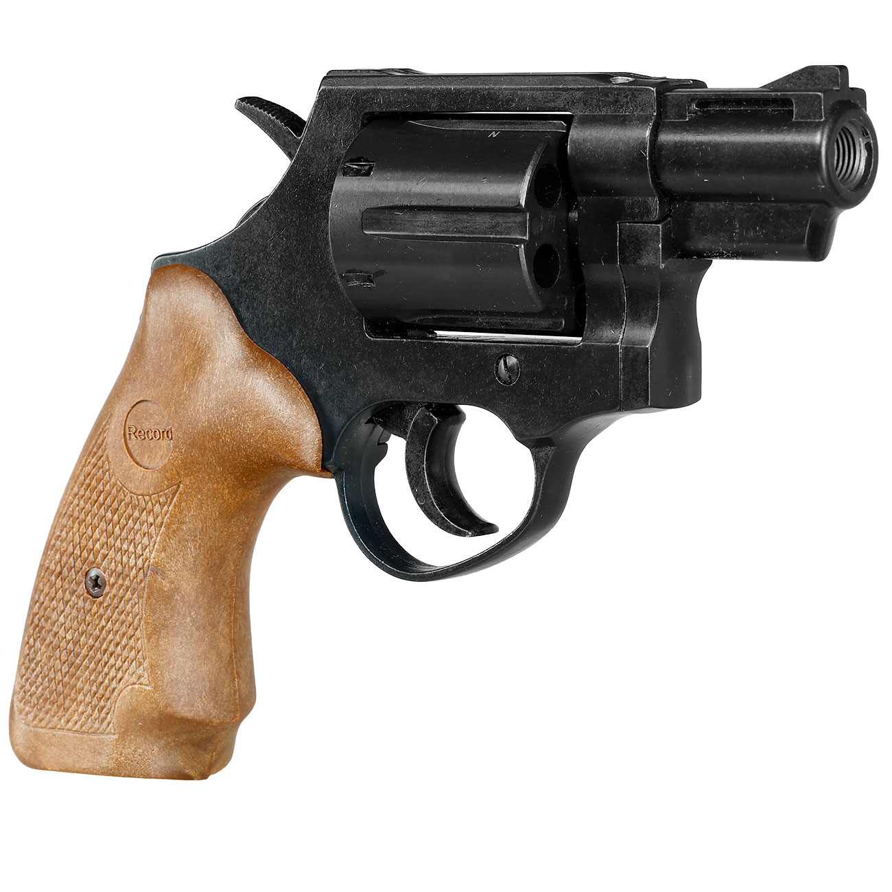 Record Chief 2 Zoll Schreckschuss Revolver Kal. 9 mm R.K. schwarz mit braunen Griffschalen Bild 7
