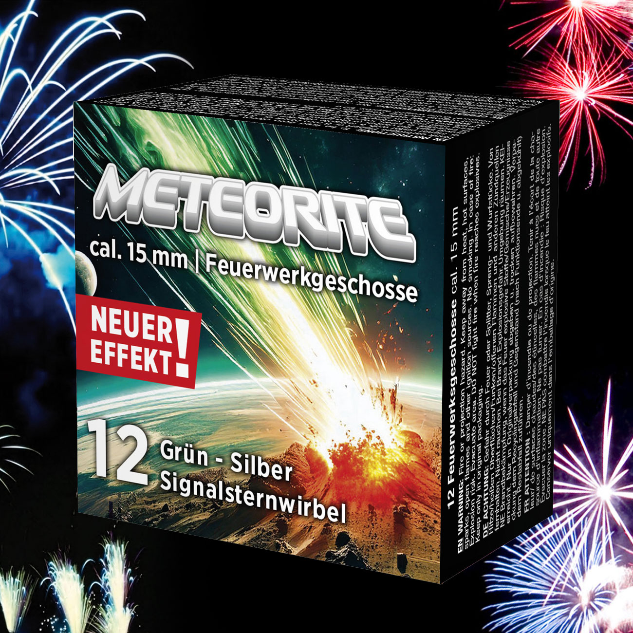 Umarex Signaleffekt Leucht-Signalsternwirbel Meteorite grn/silber 12 Stck