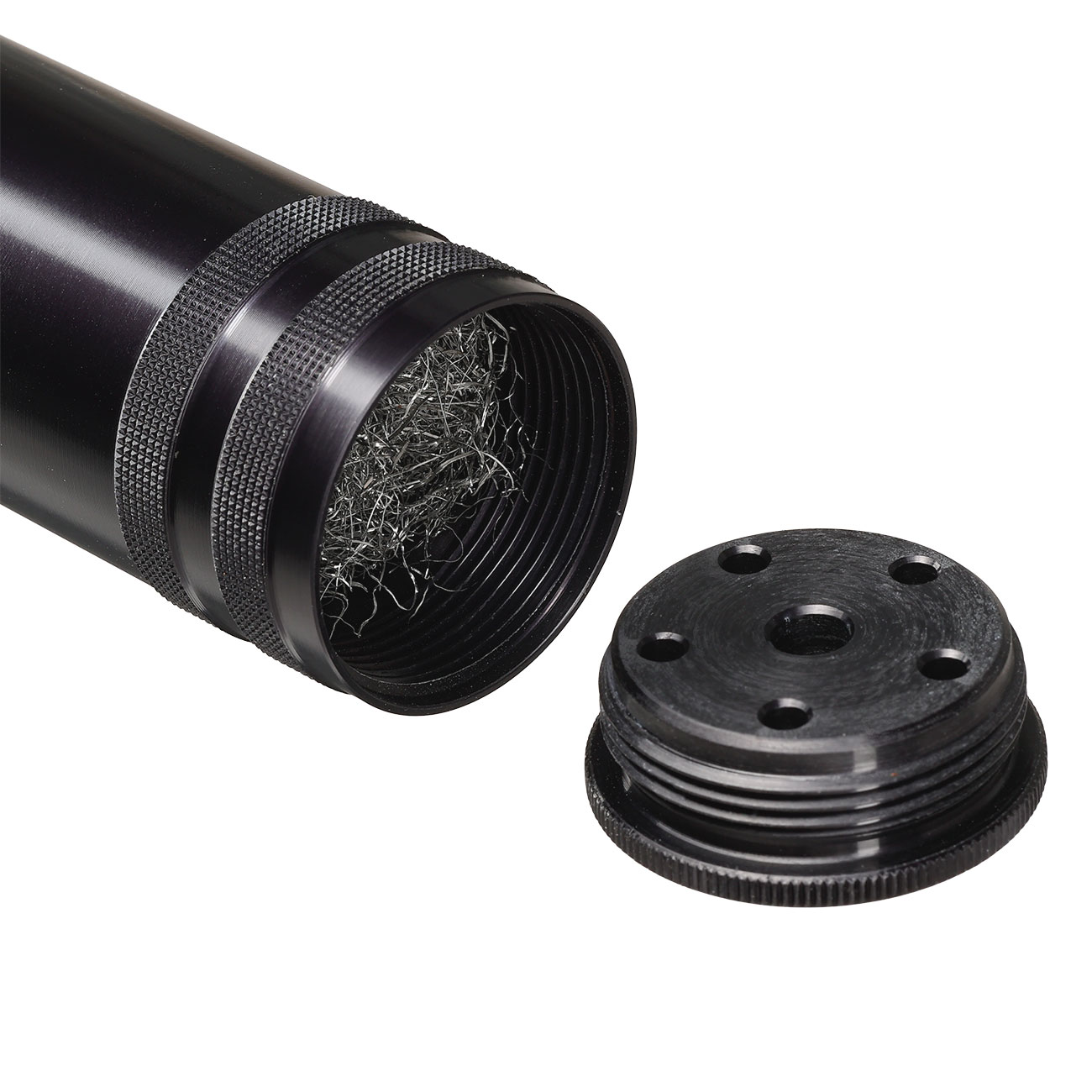 Zoraki Schalld�mpfer f. Schreckschusswaffen inkl. 4 Montageadapter schwarz Bild 6