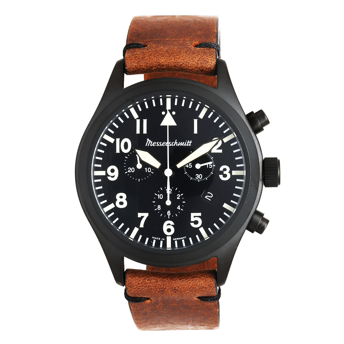 Messerschmitt Chronograph ME-5030-44VS mit Vintage Lederband
