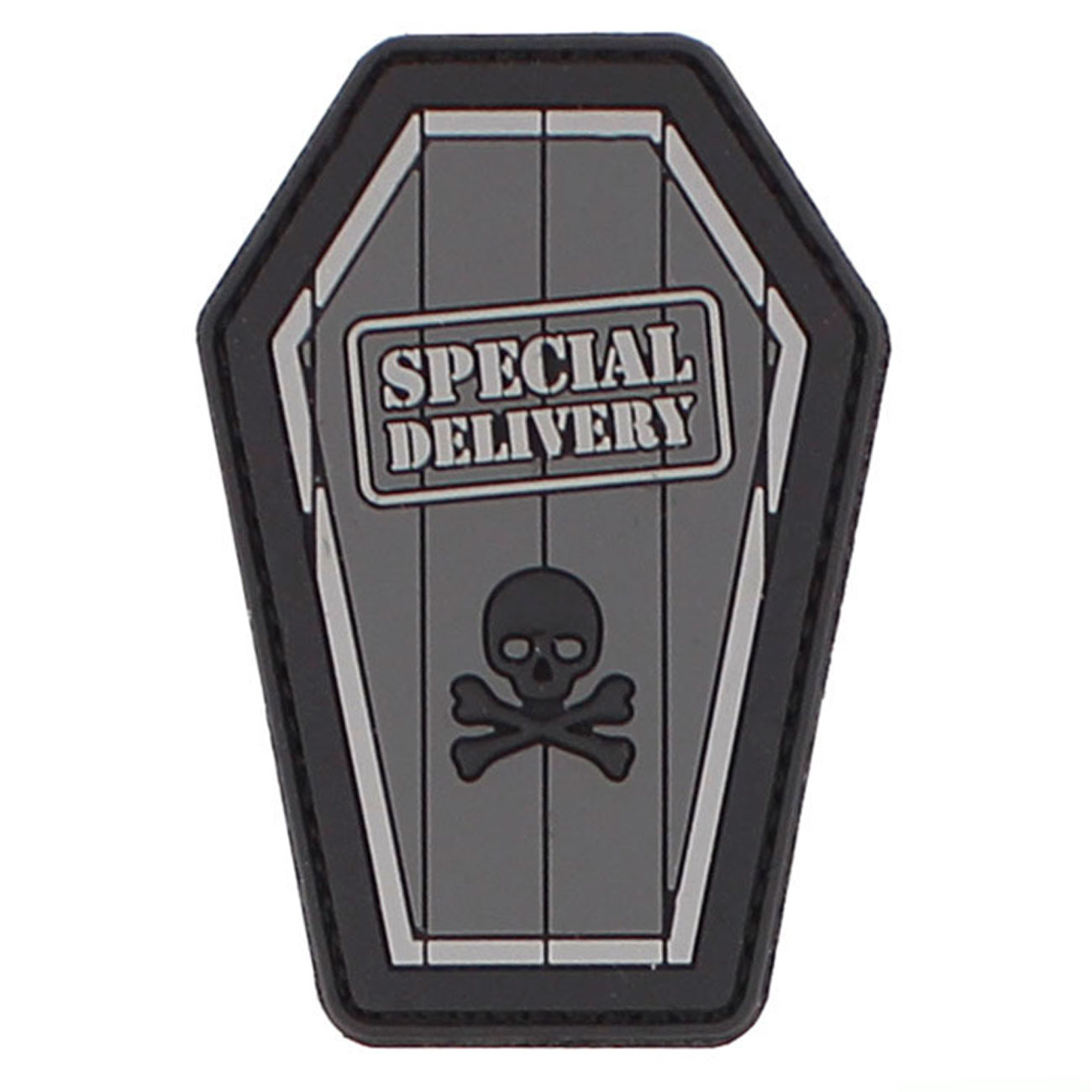 3D Rubber Patch Special Delivery grau