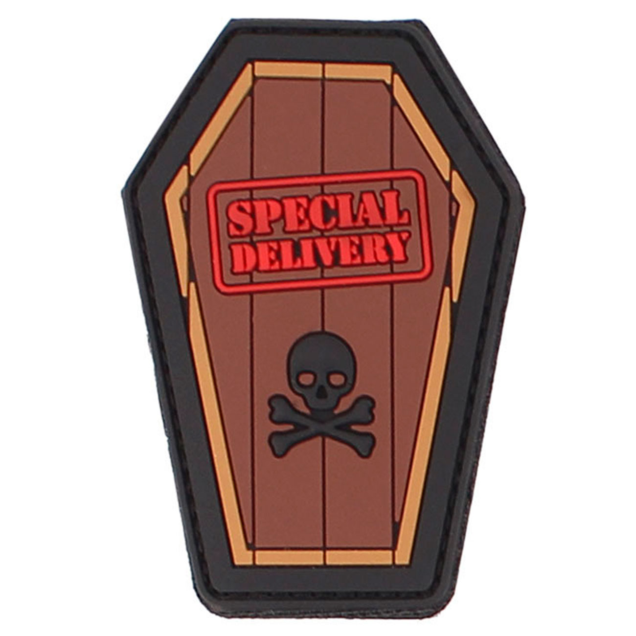 3D Rubber Patch mit Klettflche Special Delivery fullcolor
