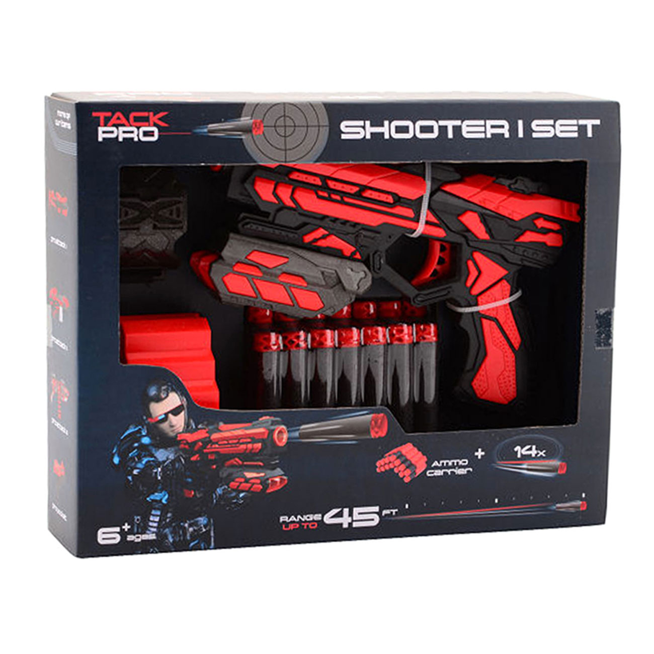 Tack Pro Shooter Set - 18 cm inkl. 14 Pfeile + Pfeilhalter Bild 1
