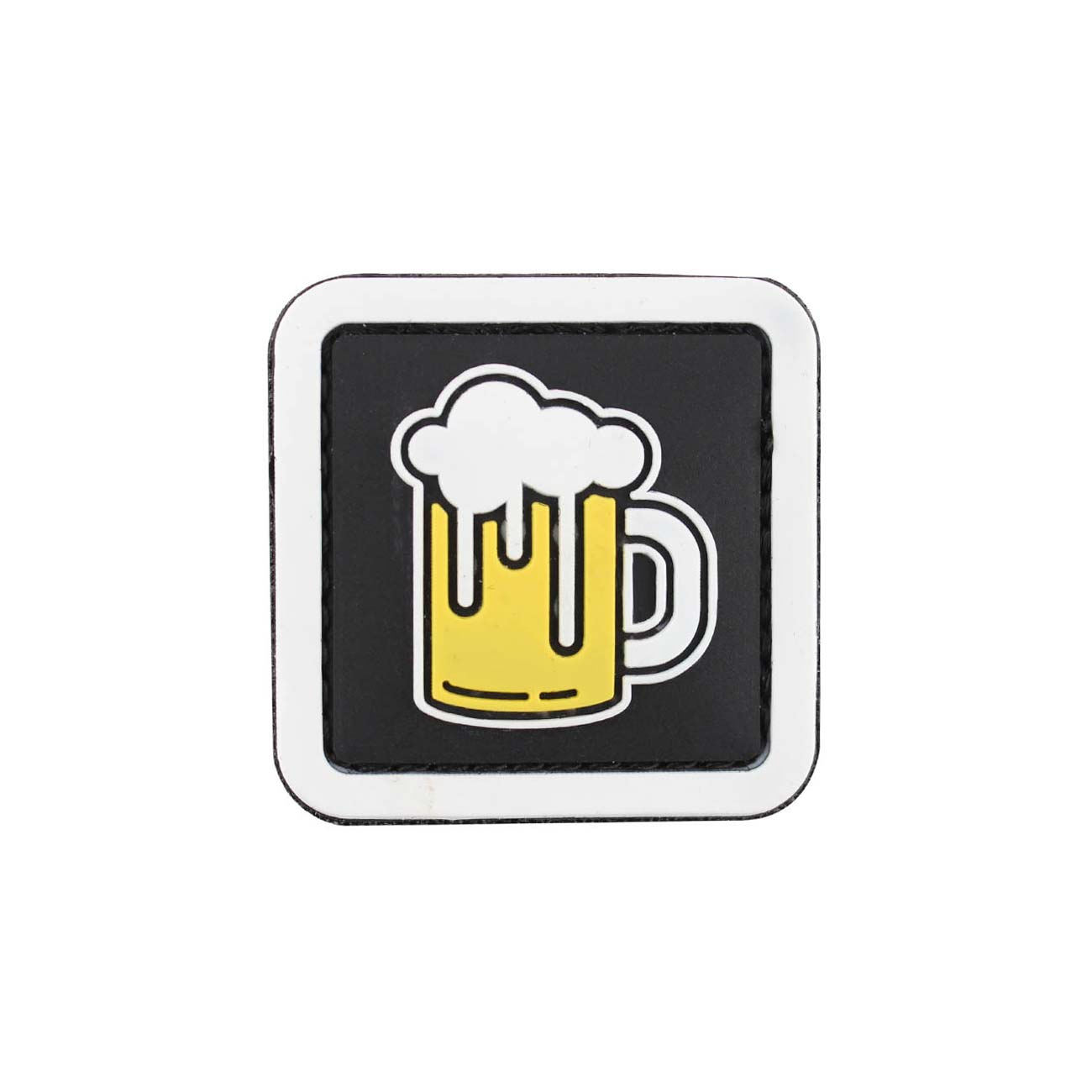 3D Rubber Patch mit Klettflche Bierkrug fullcolor
