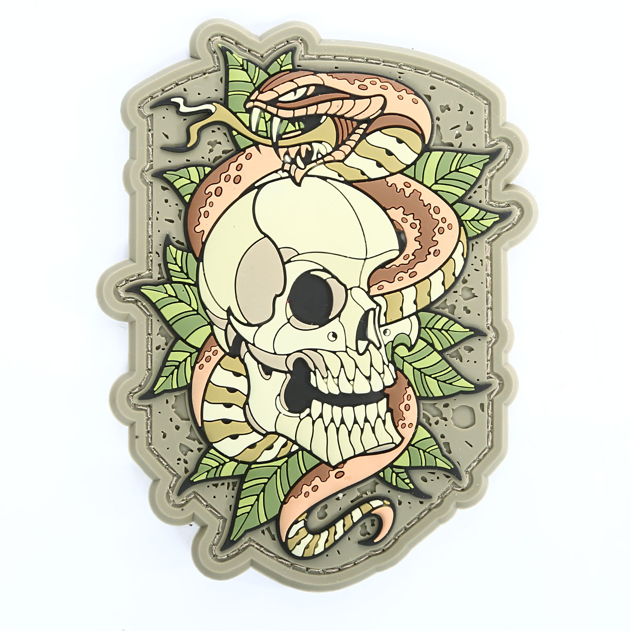 Mil-Spec Monkey 3D Rubber Patch mit Klettflche Skull Snake 2 multicam
