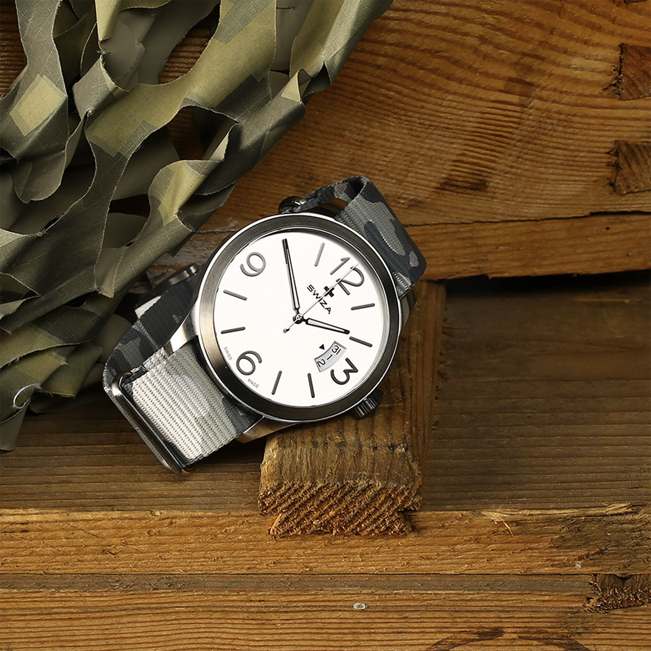 Swiza Herren Armbanduhr Magnus Camo Textilband kaufen