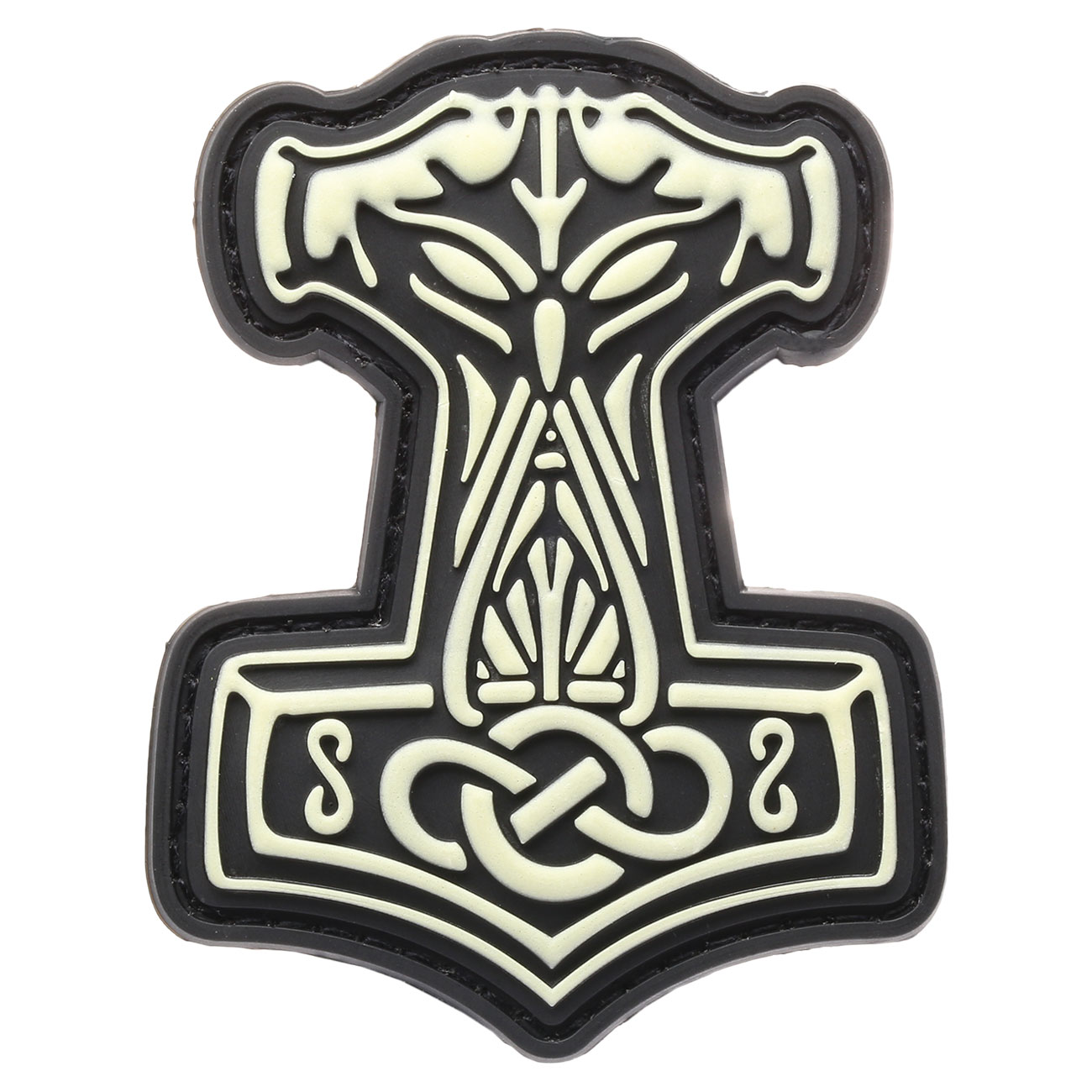 JTG 3D Rubber Patch mit Klettflche Thors Hammer nachleuchtend