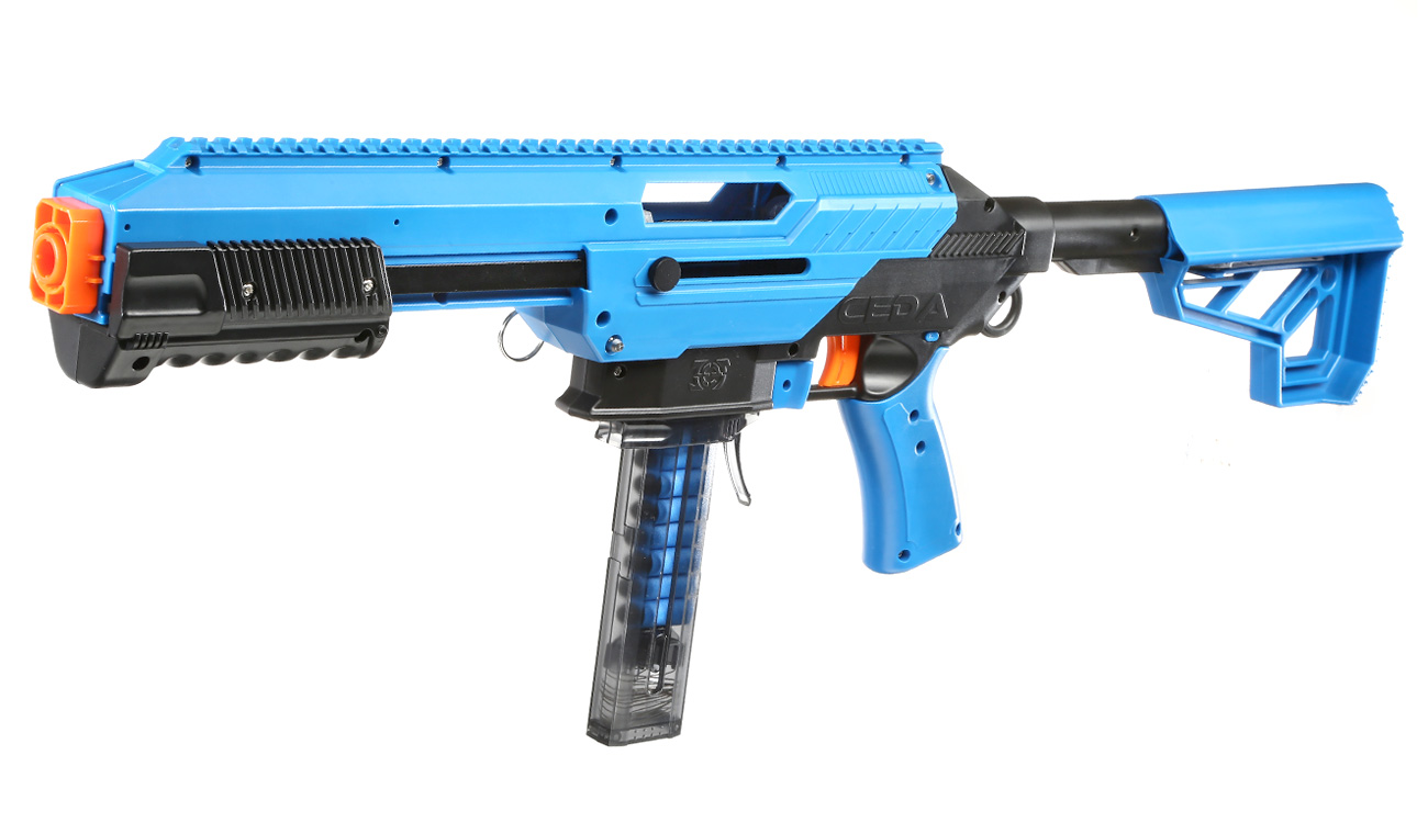 CEDA Model-S Jet Blaster blau/schwarz inkl. 15 Darts Bild 1