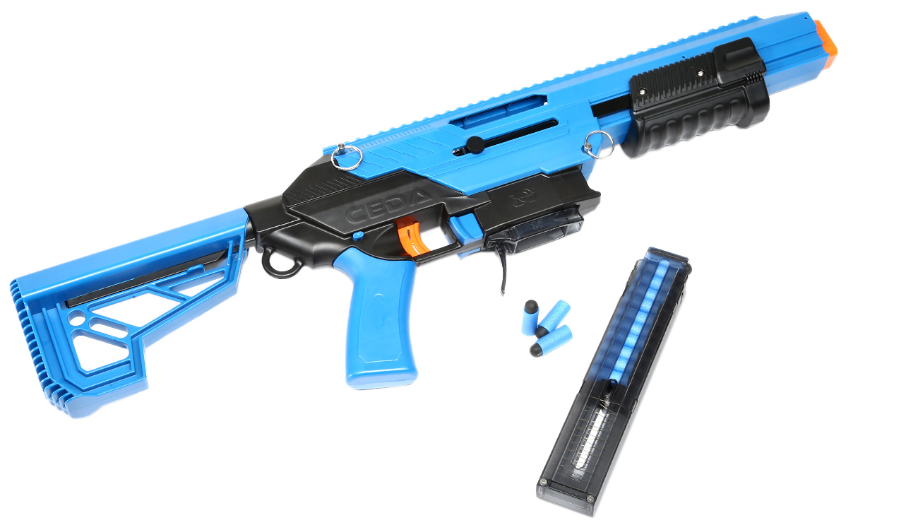CEDA Model-S Jet Blaster blau/schwarz inkl. 15 Darts Bild 1