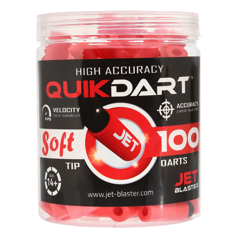 CEDA 100 Stck Schaumstoff High Accuracy Quick Darts rot fr Jet Blaster Model-S