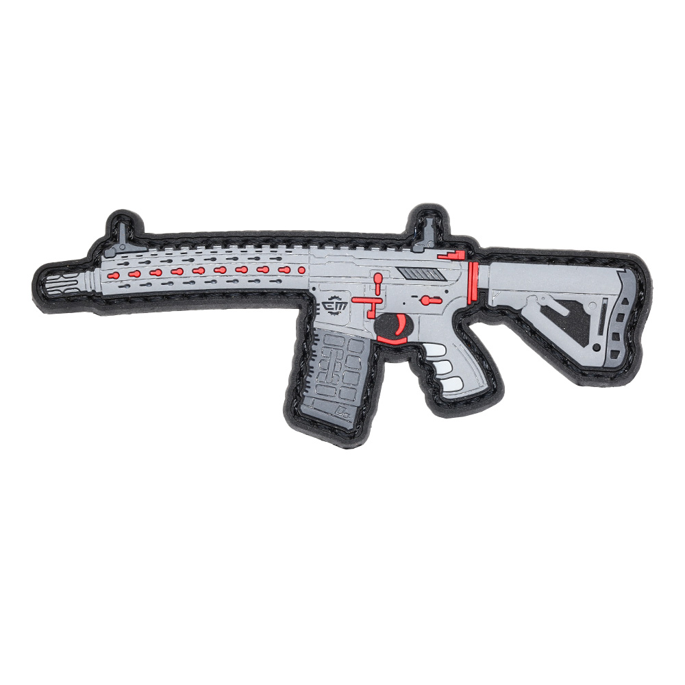 G&G 3D Rubber Patch CM16 SRXL Red Airsoft Sturmgewehr grau