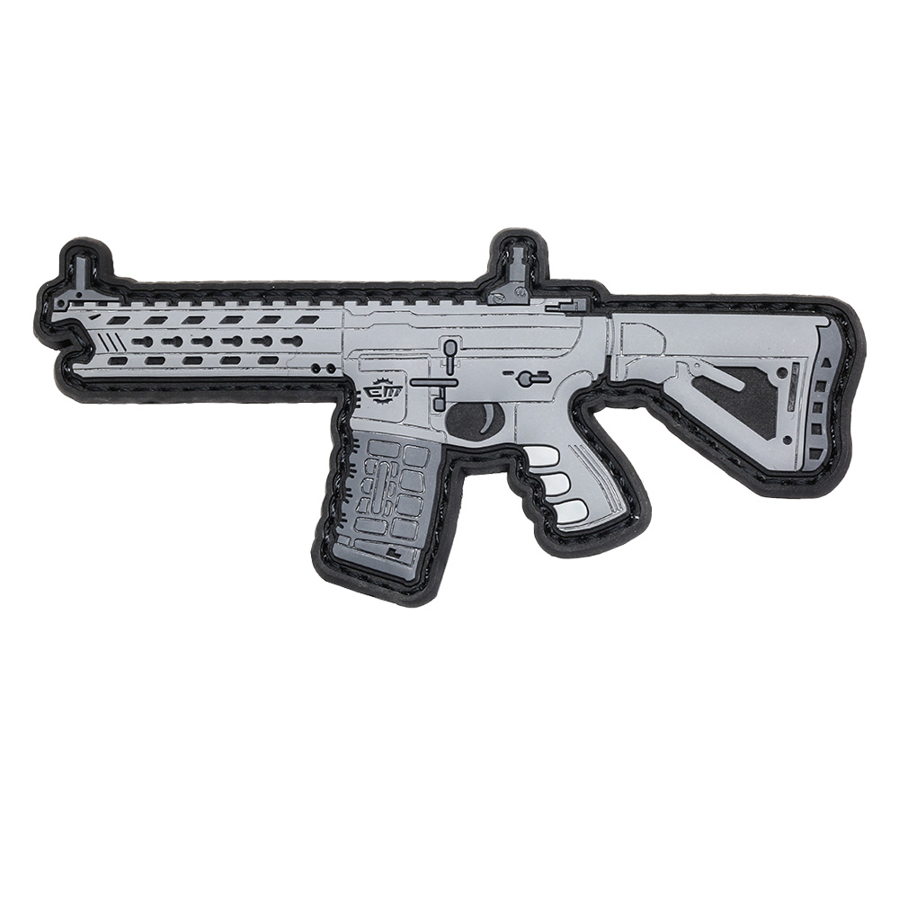G&G 3D Rubber Patch mit Klettflche CM16 Predator Airsoft Sturmgewehr grau