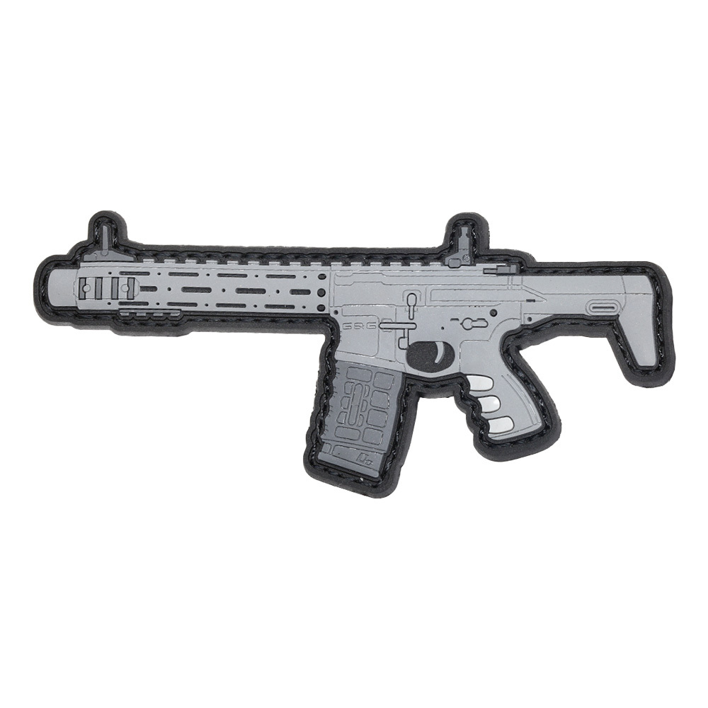 G&G 3D Rubber Patch mit Klettflchen PDW15-AR Airsoft Sturmgewehr grau