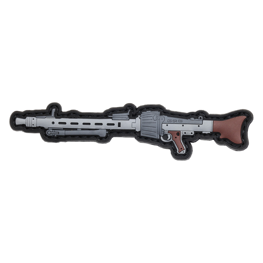 G&G 3D Rubber Patch mit Klettflche GMG42 / MG42 Airsoft Maschinengewehr grau